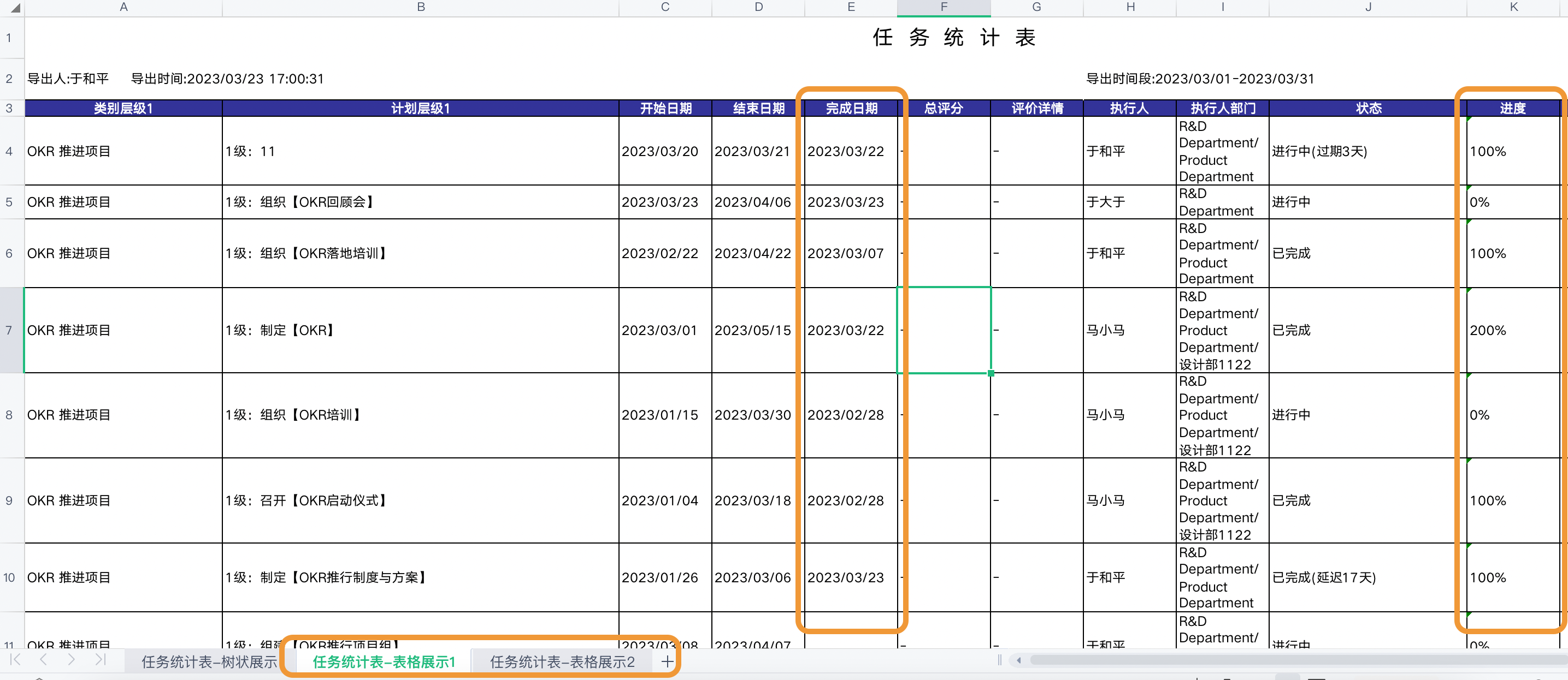 2023年 3 月 Tita 升级｜「OKR、任务、报表」细节优化升级