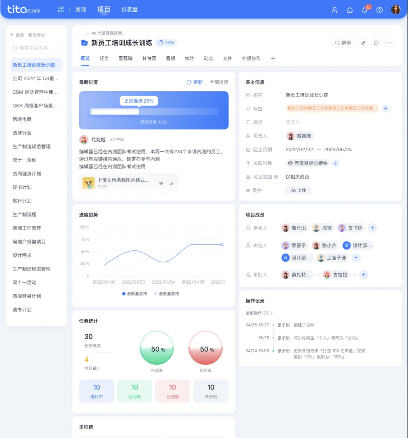 2023年 5 月 Tita 升级｜「项目管理」